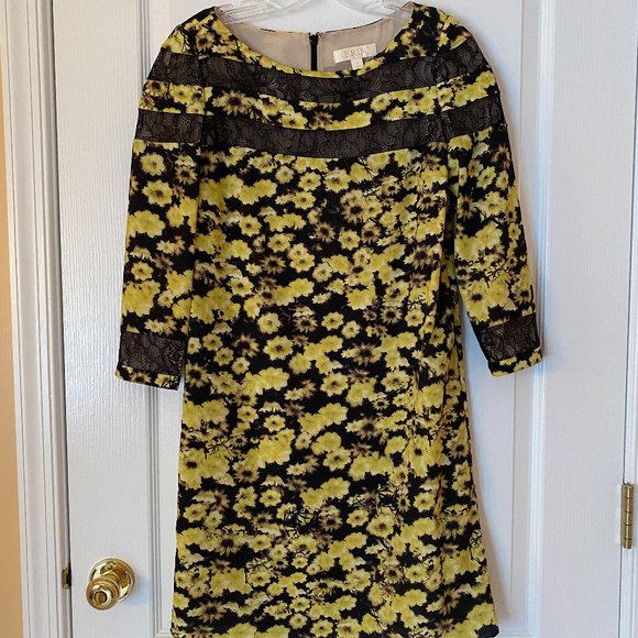 Erin Fetherston Black & Yellow Floral Lace Dress - Picture 3 of 8